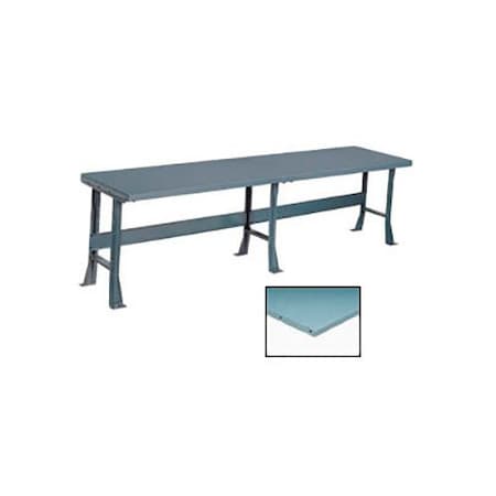 Global Industrial Extra Long Workbench, 120 x 30in, Flared Leg, Steel Square Edge 500373